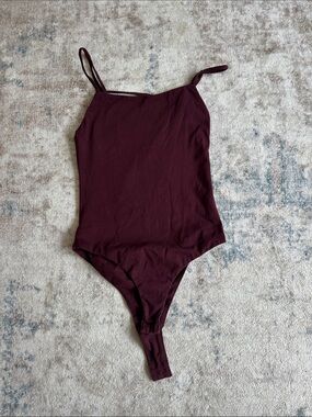 Maroon One-Piece Bodysuit